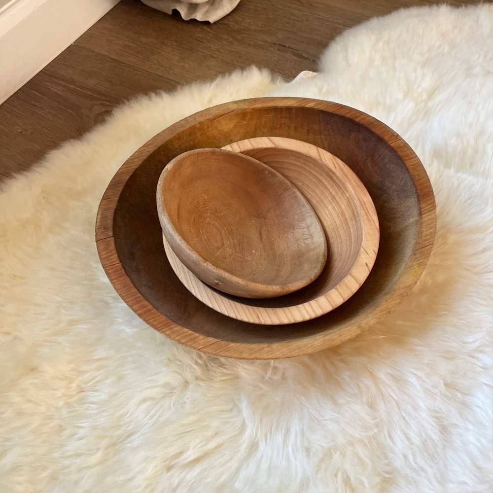 Vintage Wooden Bowls - Picture 2 of 6